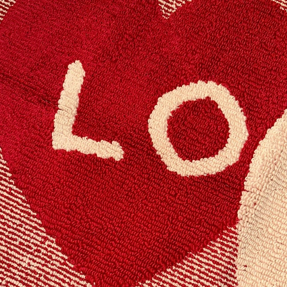 Juicy Couture Red and Cream Love Heart Door Mat